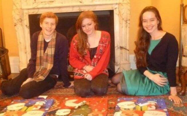 Lulu Popplewell with her siblings, Anna Popplewell and Freddie Popplewell.
